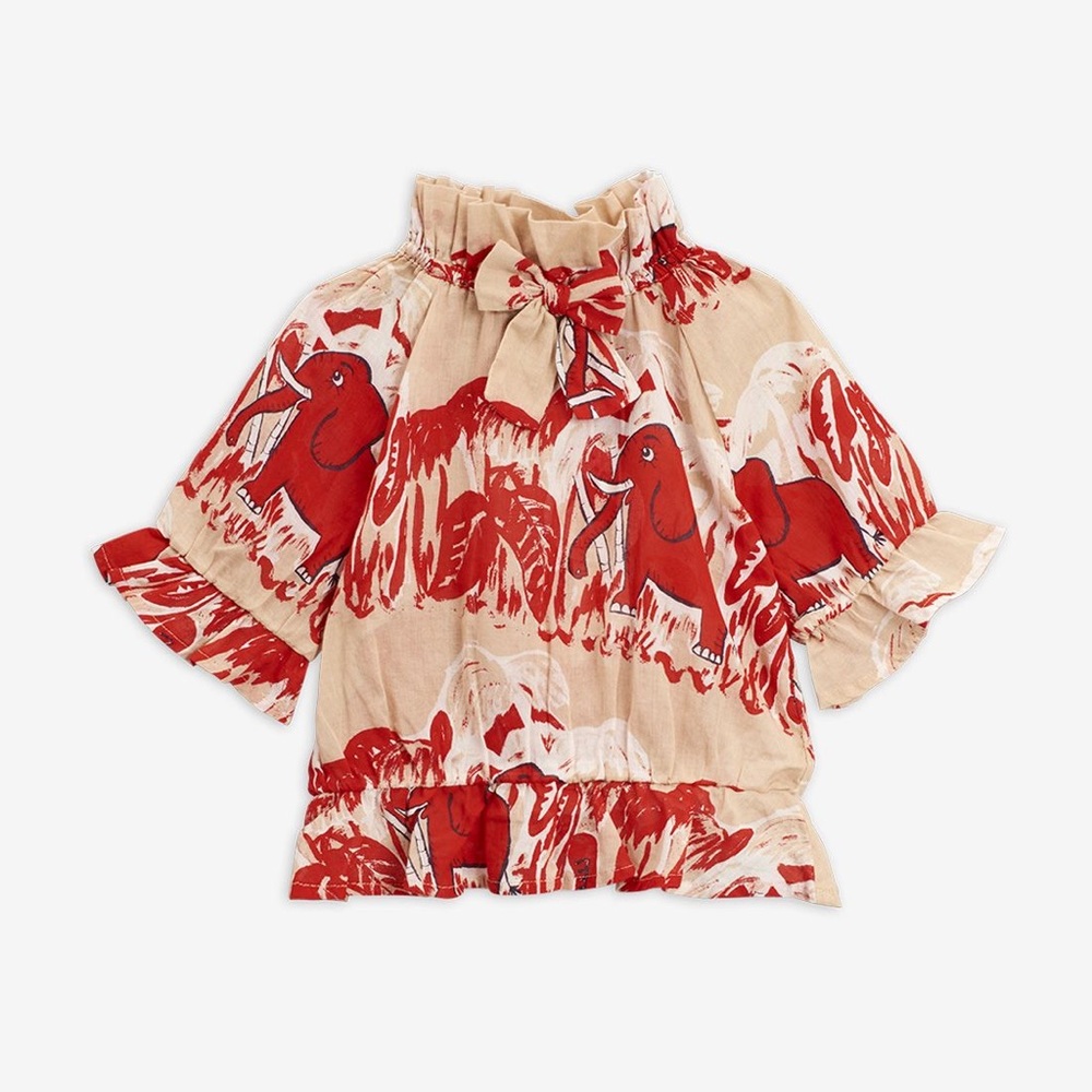 Mini Rodini 4 ELEPHANTS WOVEN BLOUSE